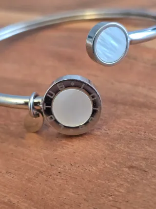Pulsera Lotus Plata y Nácar