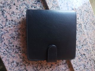 Porta CD in ecopelle nera