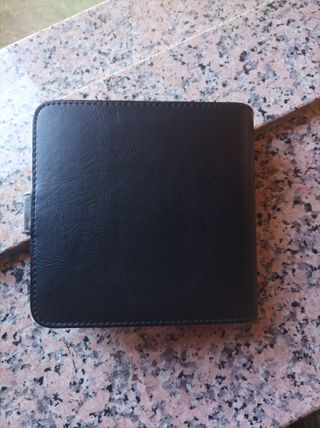 Porta CD in ecopelle nera
