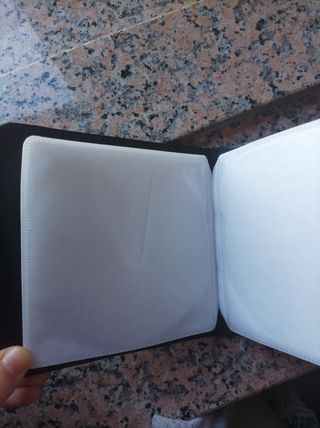 Porta CD in ecopelle nera