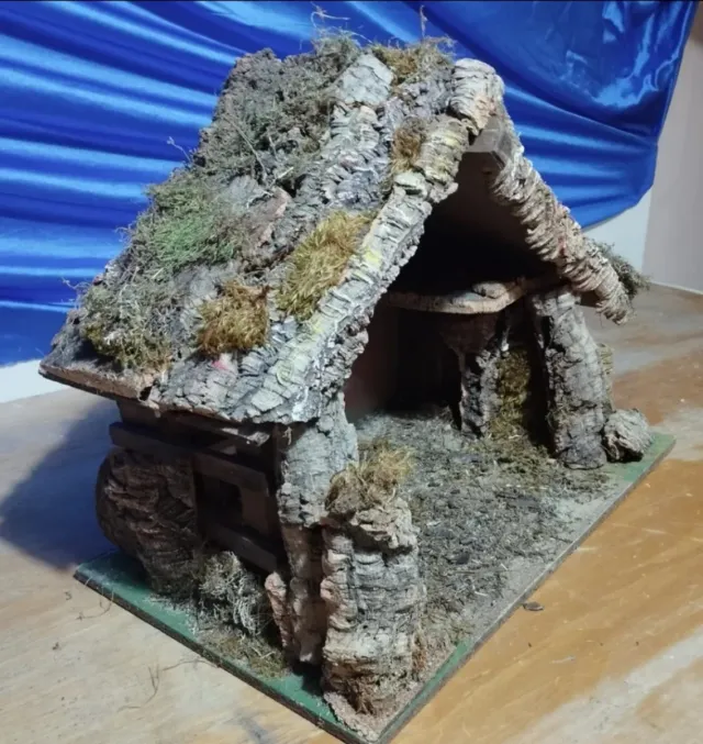 Pesebre Navideño Belén Corcho y Madera