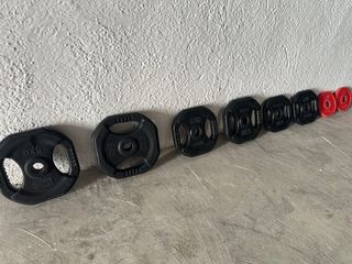 Barra de pesas con discos