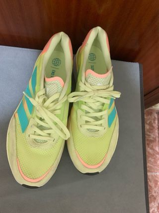 Zapatillas Adidas Adizero Verdes y Rosas
