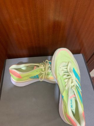 Zapatillas Adidas Adizero Verdes y Rosas