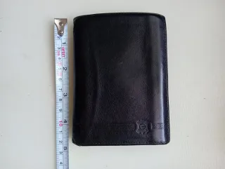 Cartera Billetera Negra de piel 