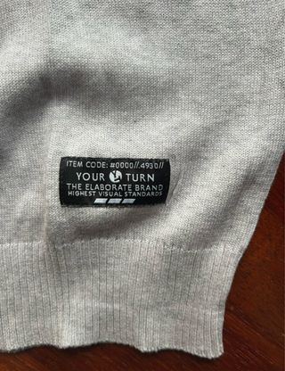 Maglia girocollo YourTurn cotone viola/grigio M