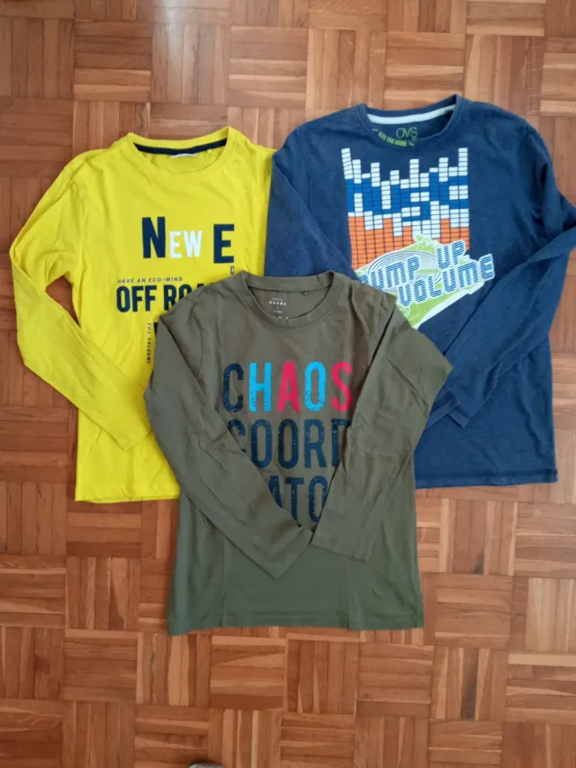 Lotto 3 maglie bambino manica lunga