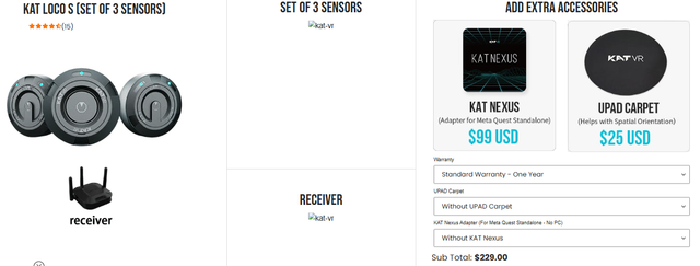 KAT Loco S - Controladores de Movimiento VR