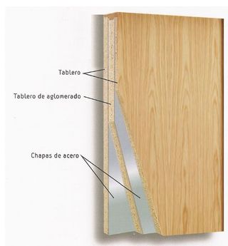 PUERTA BLINDADA SAPELLY-ROBLE