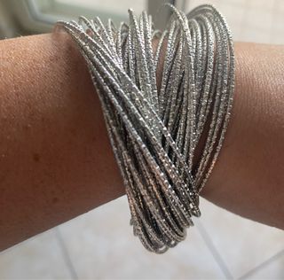 Bracciale rigido effetto glitterato