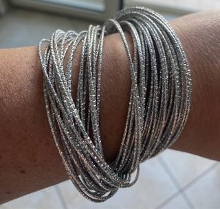 Bracciale rigido effetto glitterato