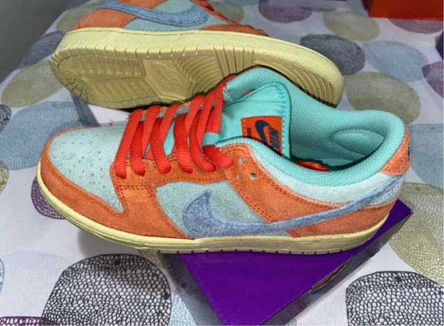 Nike SB Dunk Low Naranja y Verde Azulado