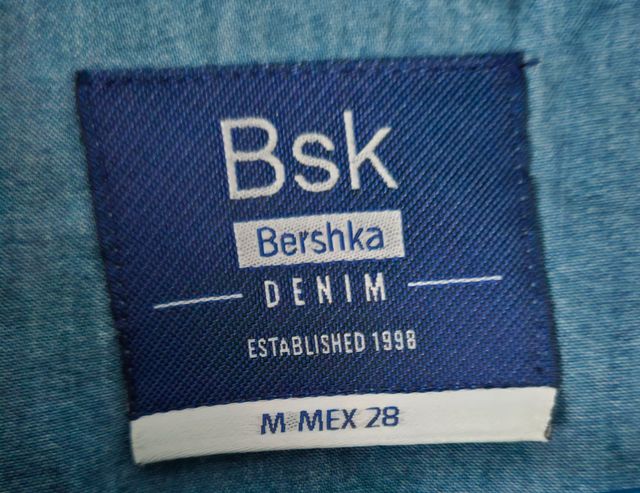 Camisa vaquera Bershka azul talla M
