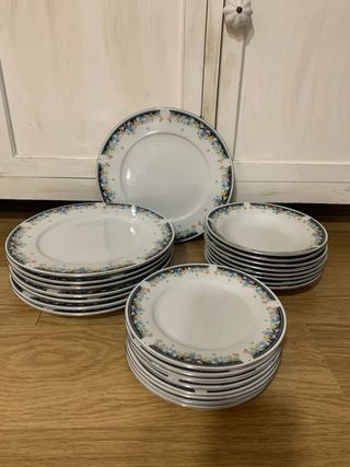 Vajilla Antigua Porcelana Flores