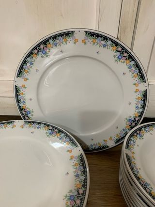 Vajilla Antigua Porcelana Flores