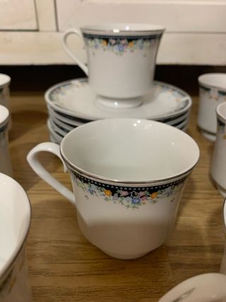 Vajilla Antigua Porcelana Flores