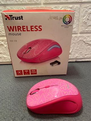 Raton inalámbrico rosa