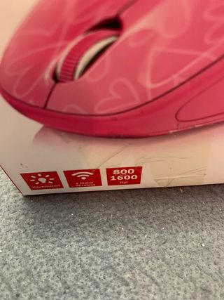 Raton inalámbrico rosa