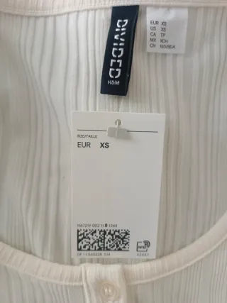 Vestido canalé H&M talla XS