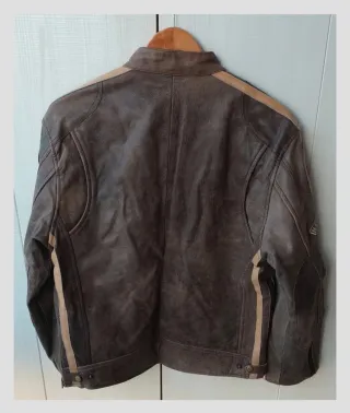 Chaqueta Cuero Moto Clásica Talla M