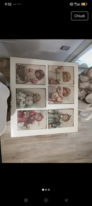 Placche decorative in metallo con bambine