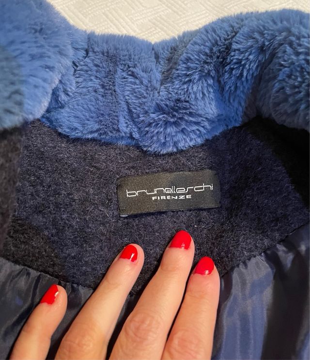 Abrigo pelo azul Brunelleschi Talla L