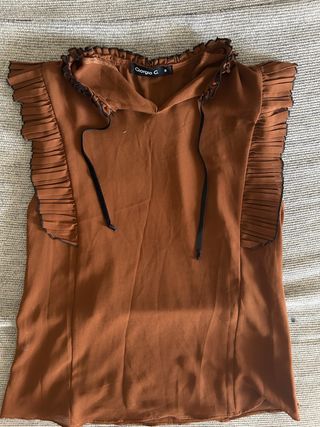 Blusa Giorgio G marrón talla S