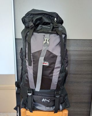 Mochila Montaña 80L Negra Impermeable - Nueva
