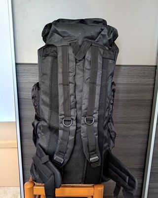 Mochila Montaña 80L Negra Impermeable - Nueva