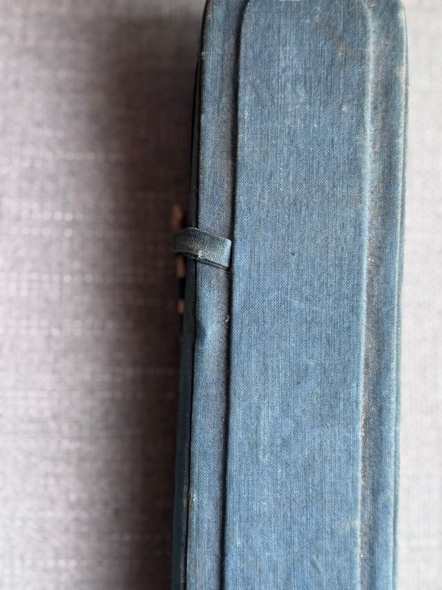 Ventaglio cerimoniale cinese a forma di pavone con custodia