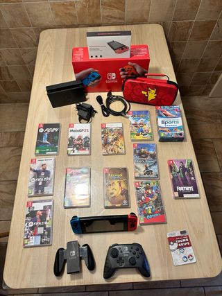 Nintendo Switch + Mando + 10 Juegos