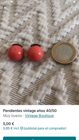 Pendientes Vintage Años 40/50