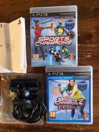 Pack Mandos Move PS3/PS4 + Cámara Eye + Juegos