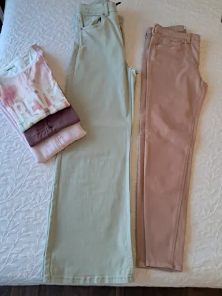 Lote Ropa Mujer Verde y Rosa