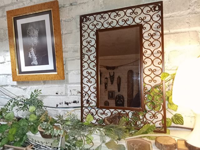 Espejo de hierro forjado decorativo