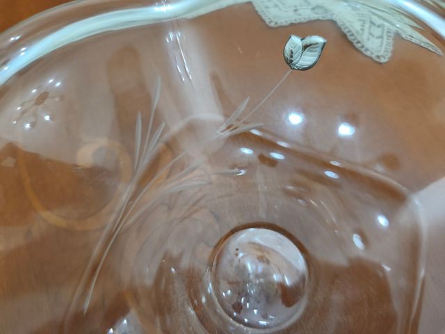 Centrotavola in vetro trasparente