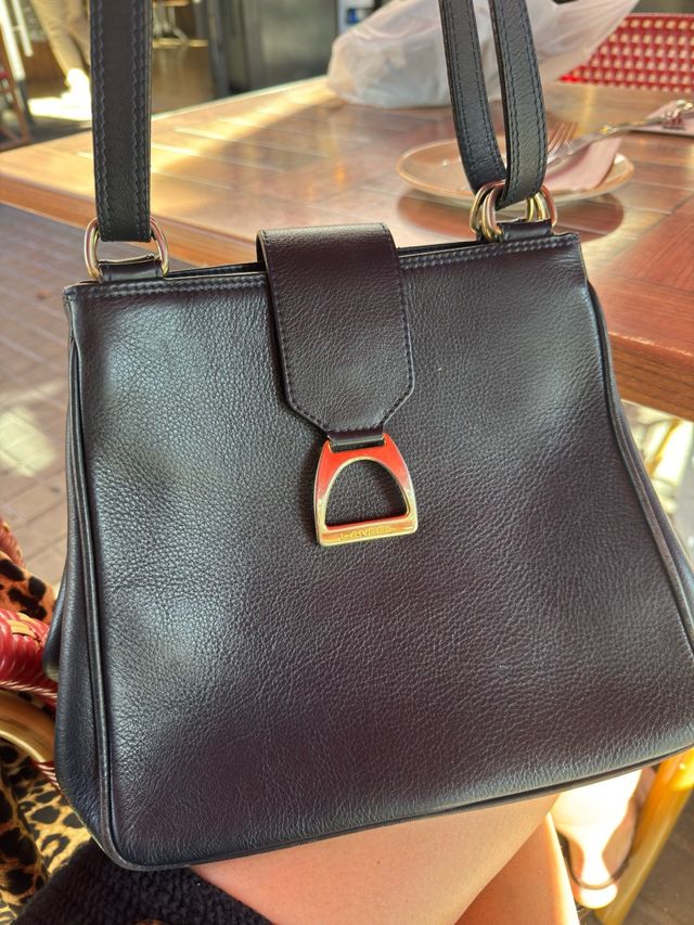 Bolso Lancel Piel Negro Vintage