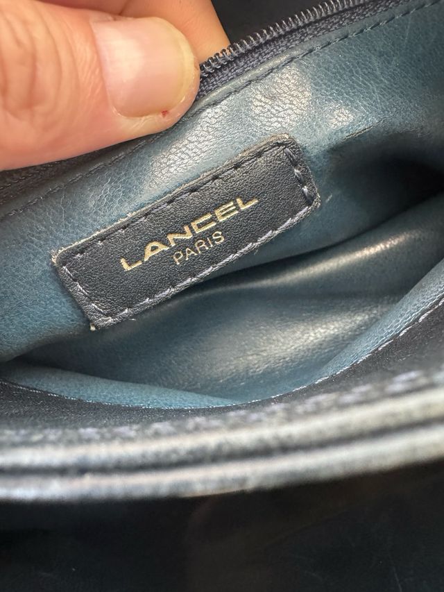Bolso Lancel Piel Negro Vintage