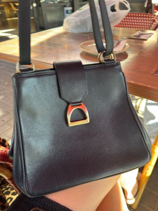 Bolso Lancel Piel Negro Vintage