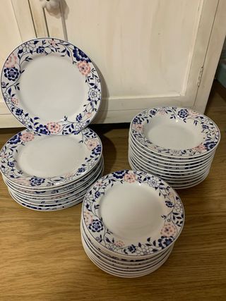 Vajilla antigua porcelana floral