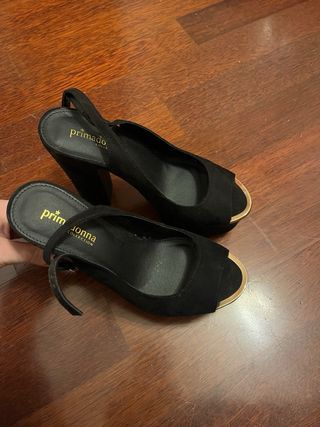 Primadonna Scarpe con tacco nero oro