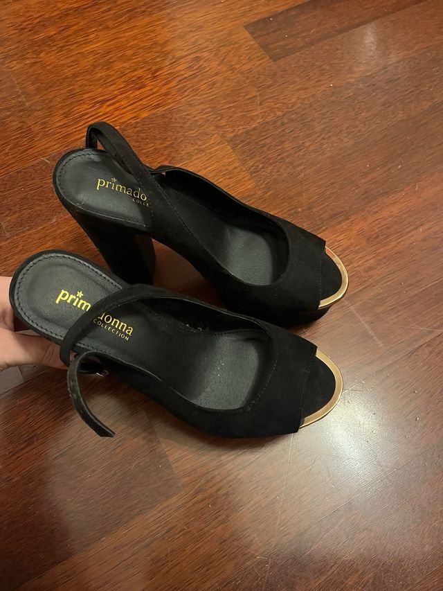Primadonna Scarpe con tacco nero oro