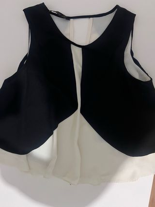 Blusa Zara Negra y Blanca