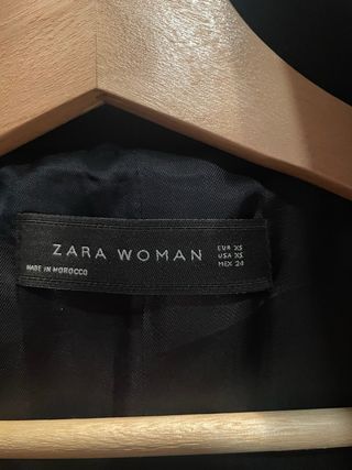 Abrigo Lana Zara Woman Negro