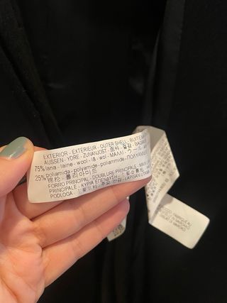 Abrigo Lana Zara Woman Negro
