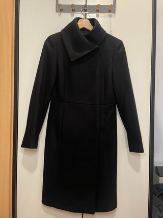 Abrigo Lana Zara Woman Negro