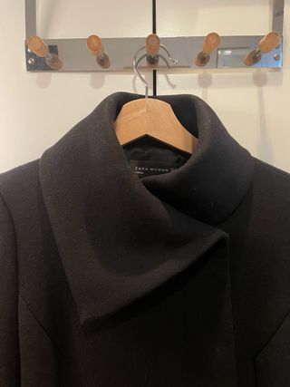 Abrigo Lana Zara Woman Negro