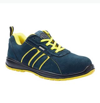 Zapatos seguridad con punta acero azul/amarillo