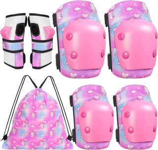 Protecciones Patines Niños Unicornio + Bolso