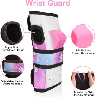 Protecciones Patines Niños Unicornio + Bolso